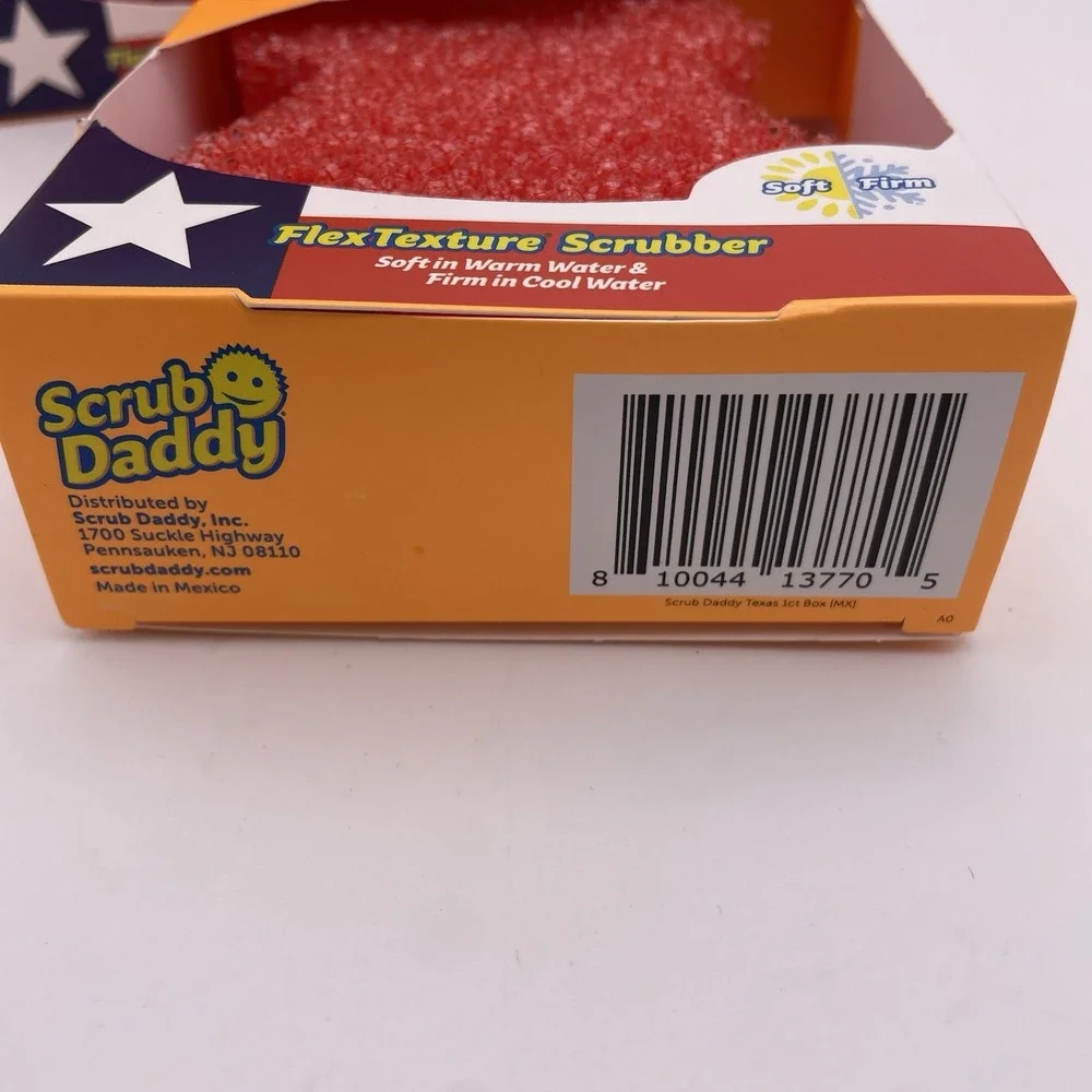 Scrub Daddy -  Special Edition - Texas Shape Scrubber Red Lot Of‎ 2 New In Box!